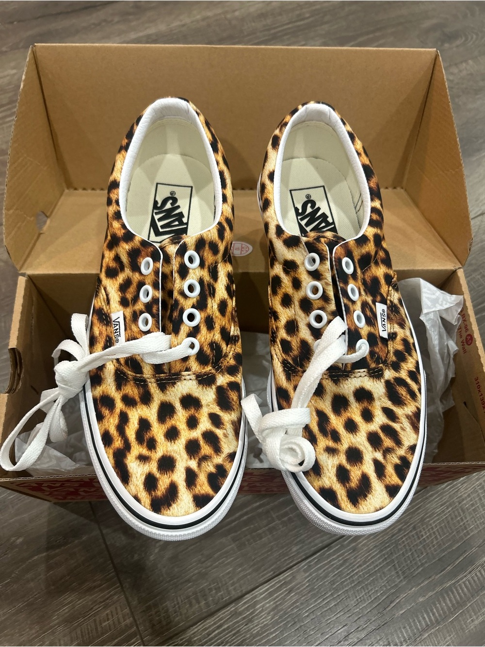 Vans Leopard Print Classic Low-Top Sneakers - Brown/Black